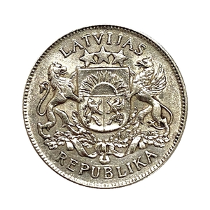 2 лата 1926 год.Латвия.Серебро.