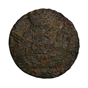 1 копейка 1755 год СПБ облачная.Орёл в облаках.Елизавета I.Медь.