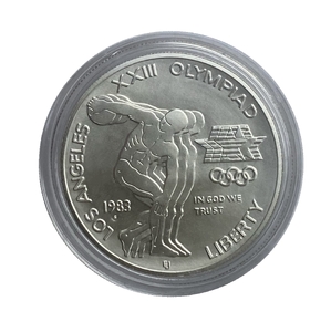 1 доллар 1983 год «Дискобол Олимпиада Лос-Анджелес 1984».Серебро.АЦ.