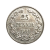 25 пенни 1901 год L.Николай 2.Русская Финляндия.Серебро.