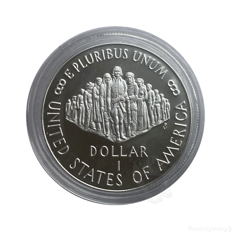 1 доллар 1987 год «200 лет конституции  США».Серебро.PROOF.