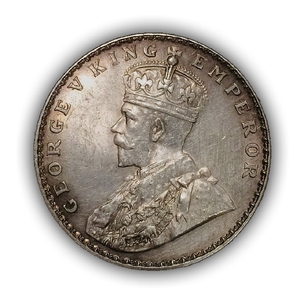 1 рупия 1918 год "Король Георг V".Британская Индия.Серебро.