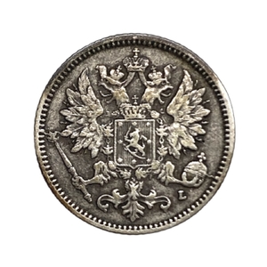 25 пенни 1894 год L.Александр III.Русская Финляндия.Серебро.