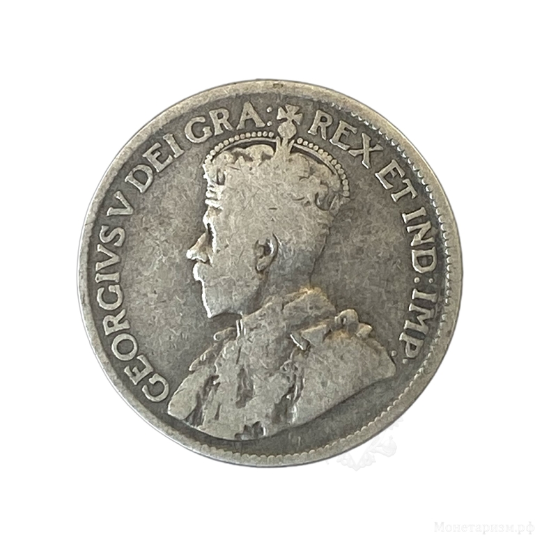 25 центов 1919 год.Георг V.Канада.Серебро.