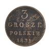 3 гроша 1831 год KG.Королевство Польша.Медь.