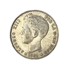 1 песета 1901 год.Альфонсо XIII, Африканец.Испания.Серебро.