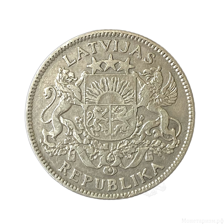 1 лат 1924 год.Латвия.Серебро.