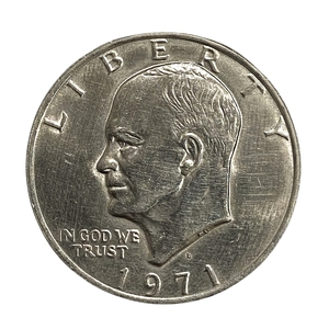 1 доллар 1971 год D.Лунный доллар.Эйзенхауер.США.