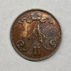 5 пенни 1873 год.Александр II.Русская Финляндия.Медь.