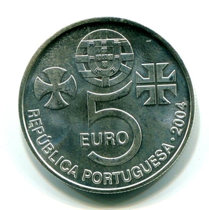 5 Евро 2004 год "Конвенция Креста.Юнеско".Португалия