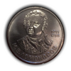 1 рубль 1986 год СССР "Ломоносов М.В., 275 лет со Дня Рождения".UNC