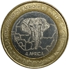 6000 франков 2005 год.Слон.Борьба с малярией.Нигер.Африка.Биметалл.