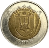 200 франков 2011 год.Пингвины.Остров Кергелен.Биметалл.