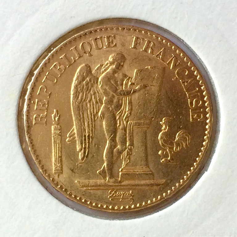 20 франков 1877 год.Франция.Proof