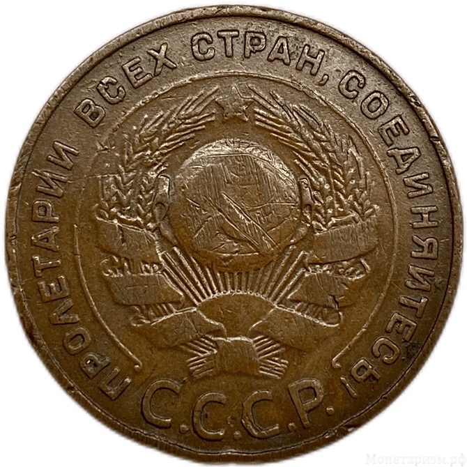 5 копеек 1924 год.Погодовка СССР.Медь.