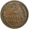 2 копейки 1924 год.Погодовка СССР.Медь.