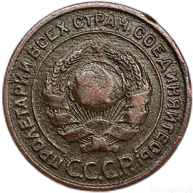 2 копейки 1924 год.Погодовка СССР.Медь.