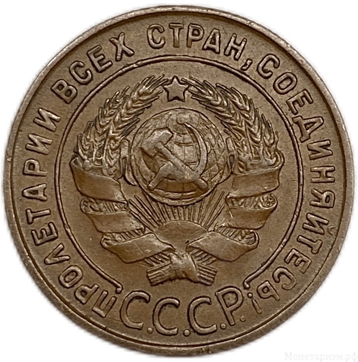 1 копейка 1924 год.Погодовка СССР.Медь.