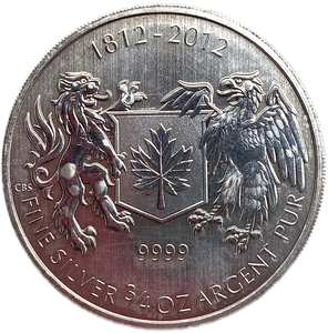 1 доллар 2012 год.1812-2012гг.200 лет Войне 1812 года.Канада.Серебро.