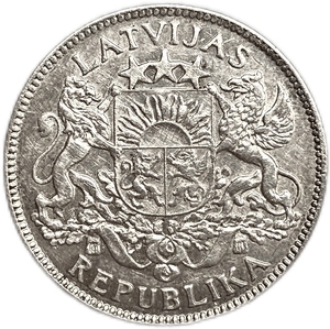 1 лат 1924 год.Латвия.Серебро.