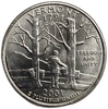 25 центов (квотер) 2001 год.Двор D.Вермонт.Штаты и территории.США.