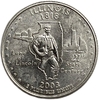 25 центов (квотер) 2003 год.Двор D.Иллинойс.Штаты и территории.США. 