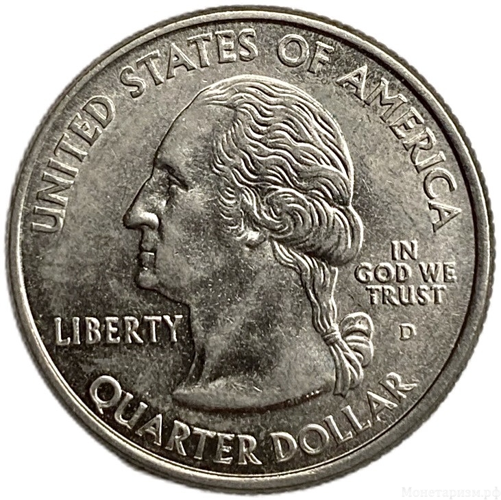 25 центов (квотер) 2003 год.Двор D.Иллинойс.Штаты и территории.США. 