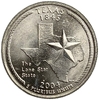 25 центов (квотер) 2004 год.Двор D.Техас.Штаты и территории.США.