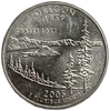25 центов (квотер) 2005 год.Двор D.Орегон.Штаты и территории.США. 