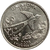 25 центов (квотер) 2008 год.Двор P.Оклахома.Штаты и территории.США.