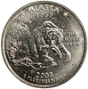 25 центов (квотер) 2008 год.Двор P.Аляска.Штаты и территории.США.