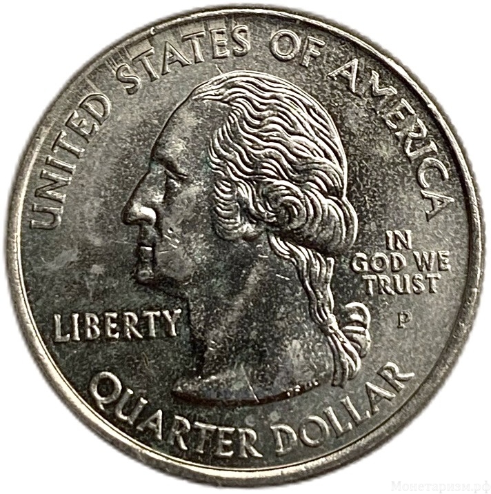 25 центов (квотер) 2008 год.Двор P.Аляска.Штаты и территории.США.