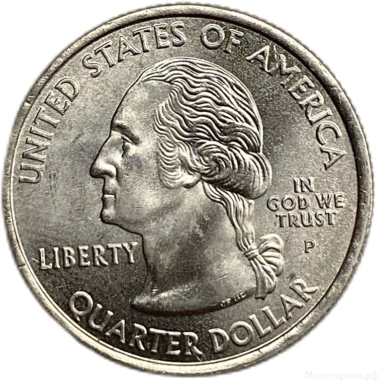 25 центов (квотер) 2008 год.Двор P.Аризона.Штаты и территории.США.