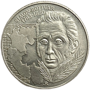 100 форинтов 1983 год.200 лет со дня рождения Симона Боливара.Венгрия.