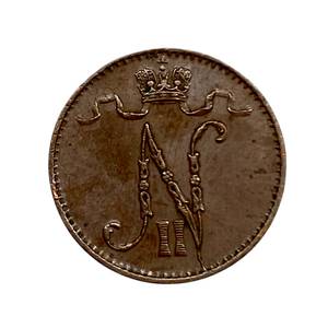 1 пенни 1903 год.Николай 2.Русская Финляндия.Медь.