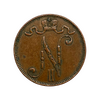 5 пенни 1907 год.Николай II.Русская Финляндия.Медь.