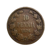 10 пенни 1876 год.Александр II.Русская Финляндия.Медь.
