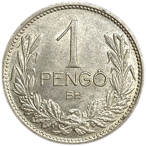 1 пенгё 1937 год.Венгрия.Серебро.