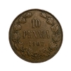 10 пенни 1907 год.Николай II.Русская Финляндия.Медь.