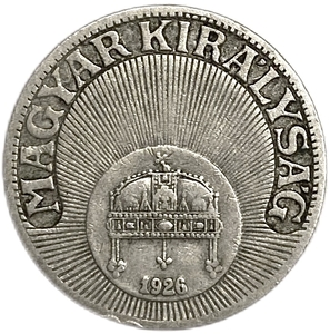 10 филлеров 1926 год.Венгрия.  