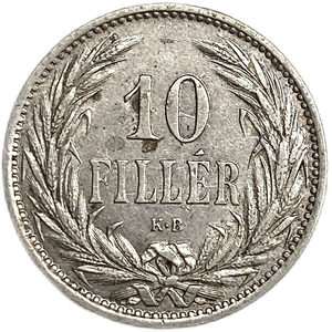 10 филлеров 1908 год.Венгрия. 