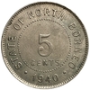 5 центов 1940 год.Британское Северное Борнео.