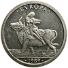 1 экю 1989 год.Похищение Европы.Испания.Серебро.