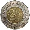 25 Куна 2004 год.Страна-кандидат в ЕС.Хорватия.Биметалл.