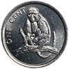 1 цент 2003 год.Обезьяна.Острова Кука.