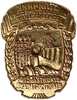 Знак отличник соцсоревнования строительства электростанций.СССР.Бронза,эмаль,винт.