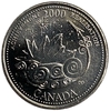 25 центов 2000 год.Миллениум.Достижение целей.Канада.