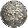 1 доллар 2001 год.Лев.Большие кошки мира.Сьерра-Леоне. 