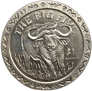 1 доллар 2001 год.Буйвол.Большая пятерка.Сьерра-Леоне.