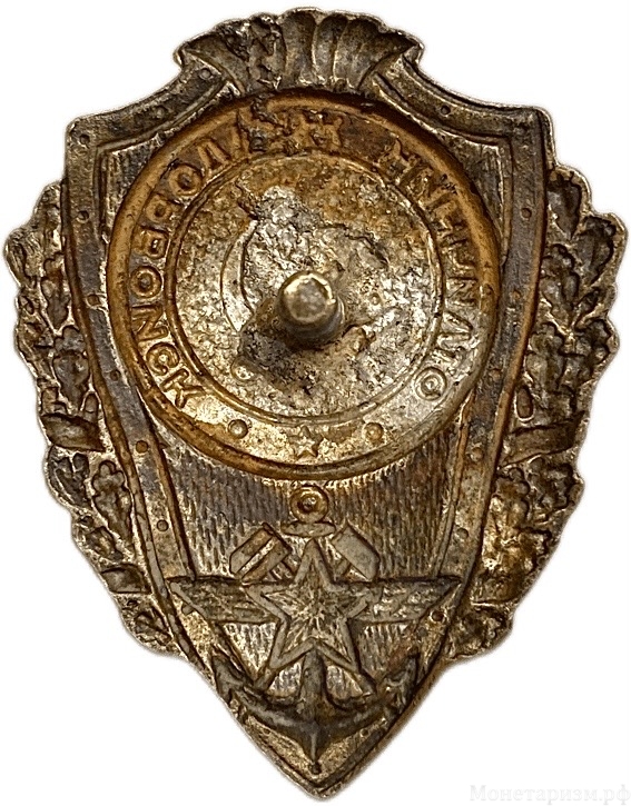 Знак нагрудный.Отличник желдорвойск.ВС СССР.Латунь,эмаль,винт.Редкий.